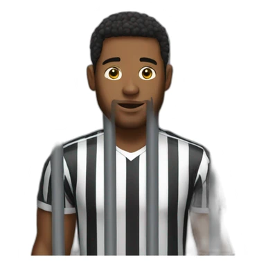 guy with juventus shirt in jail sticker