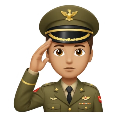 soldier saluting sticker