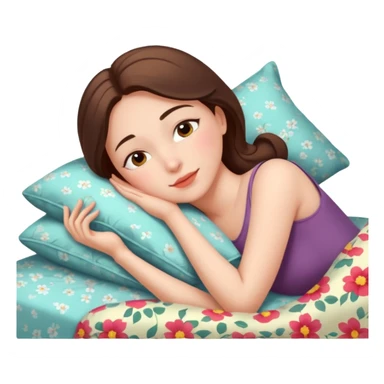 Femme qui cambré allongée sur son lit  sticker