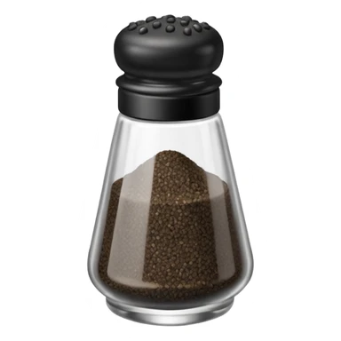 Pepper shaker with black pepper not a full pepper sticker