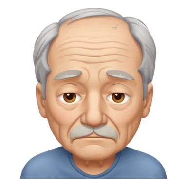sleepy old man sticker