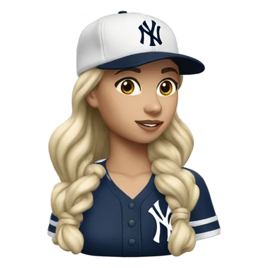 Girl New York Yankees cap sticker
