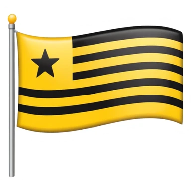 A flag emoji similar to German flag but replace color red with white sticker