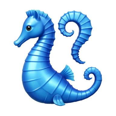 a blue seahorse  sticker