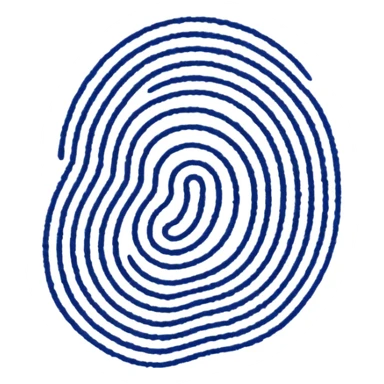 ink finger print on paper sticker