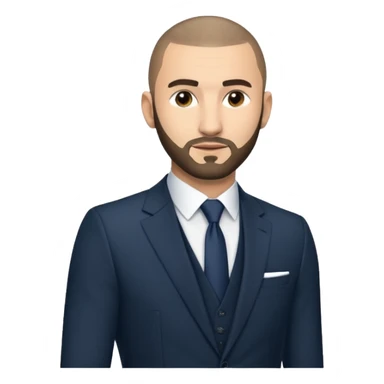 karim benzema, light skinned, wearing suit sticker