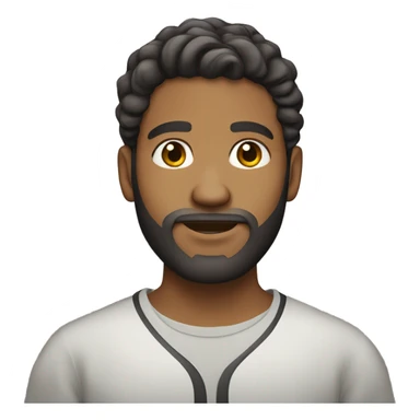 Teen light skin Bengali Man with beard and wavy hair sticker
