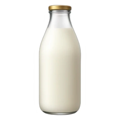 a bottle of milk dropping milk in a glass sticker