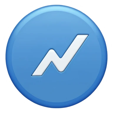 A blue Circle whith a white tick in the middle of the blue circle  sticker