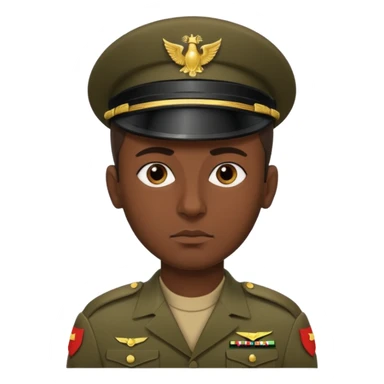 A portrait of an Iraqi soldier, shown from head to chest sticker