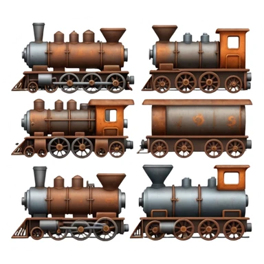 textile machines, locomotives sticker