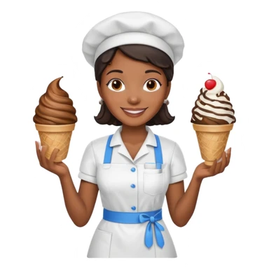 Ice Cream Vendor black woman sticker