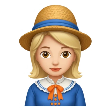 woman with dutch clothing sticker