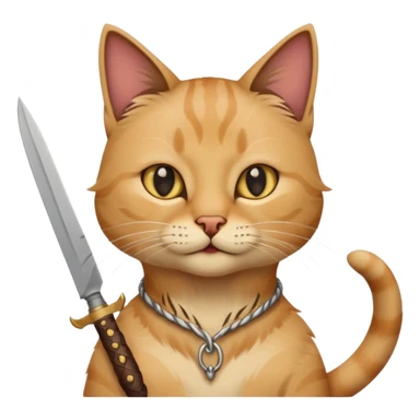 cat arab ancient army with small knife sticker