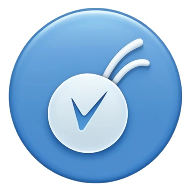 Generate an emoji. A white tick in the blue circle. (Such as TikTok verified tick) sticker