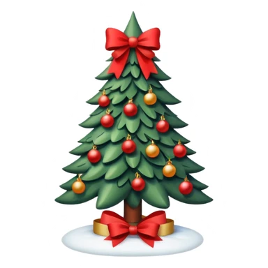 CHRISTMAS WHITE AESTHETIC CHRISTMAS TREE WITH BOWS sticker
