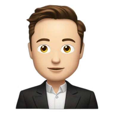 Elon musk in a Tesla sticker