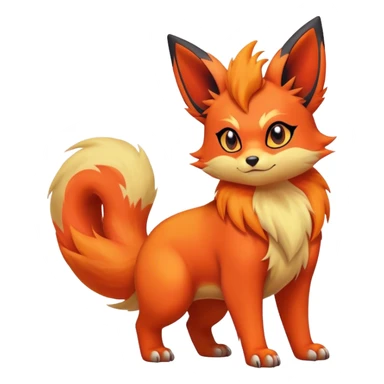 Cool Quilava-Litten-Flareon-animal-creature-hybrid full body sticker