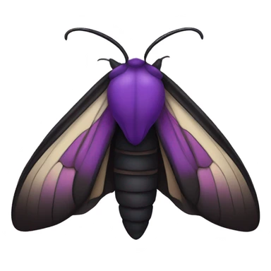 Black and purple moth sticker