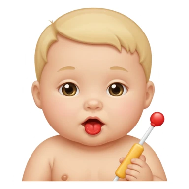 baby with sucker sticker