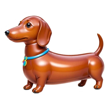  SPAM meat jeff koons style inflatable dachshund  art sculpture  sticker