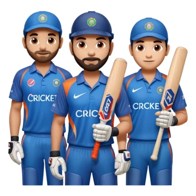 Virat Kohli and rohit sharma and ms dhoni sticker