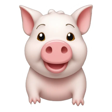 Un cochon sur une cheminée sticker