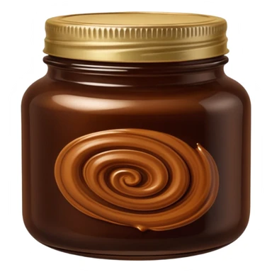 open jar or shallow tin containing thick, glossy dark brown to black paste with smooth slightly swirled surface, dense oily texture with subtle amber highlights, no spatula, no bubbles, no extras, just open container and visible soap, soft lighting, subtle shadows, emoji scale sticker