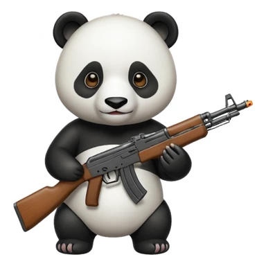 PANDA WITH one AK47 sticker