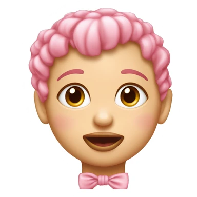 Bébé avec noeud rose sur la tête  sticker