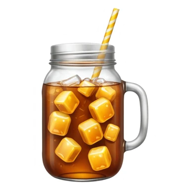 Ice tea in a mason jar sticker