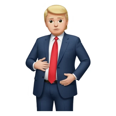 pregnant donald trump rubbing his belly sticker