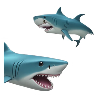 Requin avec un fantôme  sticker