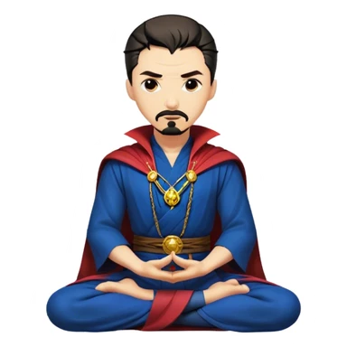 dr strange meitating like in avengers movie sticker