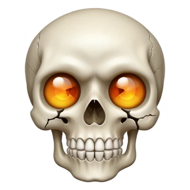 One eye blinking skull sticker