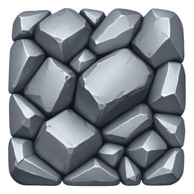 Cinematic Realistic Lead Ore, Heavy and dense, with a matte gray surface and subtle metallic glimmer. The metal's weight and durability are evident, with soft, sharp edges and a slight texture that enhances its solid presence. Soft glowing outline, capturing the essence of raw strength and industrial power in lead ore. sticker