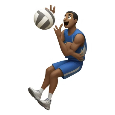 Guy spiking a volleyball sticker