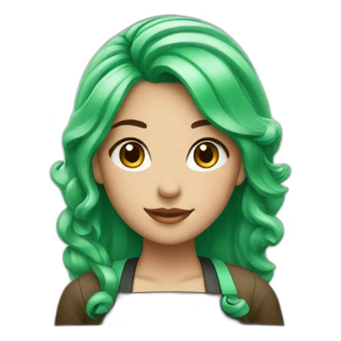 girl-with-green-hair-barista sticker