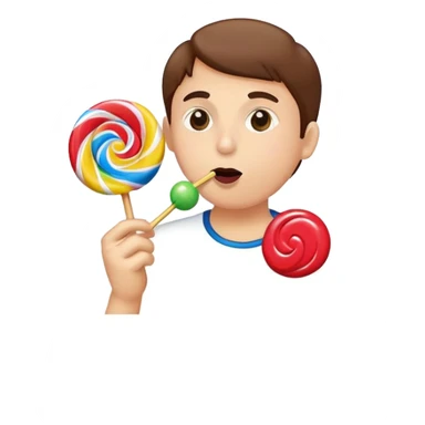 sucking a sucker sticker