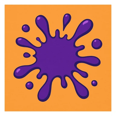 A purple paint splash sticker