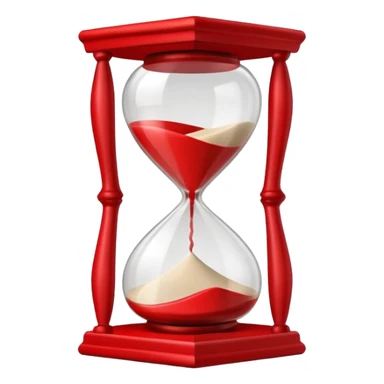 red hourglass sticker