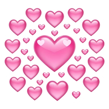 Many pink sailor moon hearts  sticker