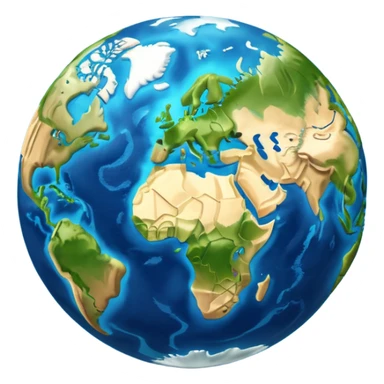 3d planet earth with building sticker