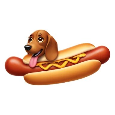 Wienerdog with a hotdog costume sticker