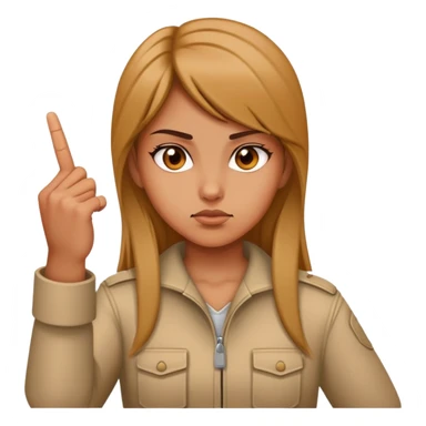 Girl with middle finger sticker