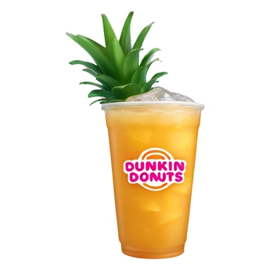 Dunkin donuts mango pineapple drink refresher sticker