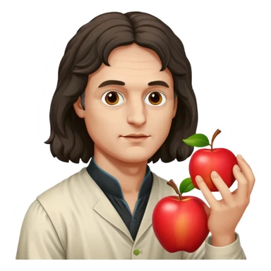 isaac newton hold an apple sticker