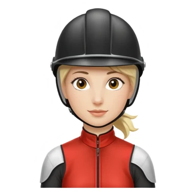  horse jockey woman face sticker