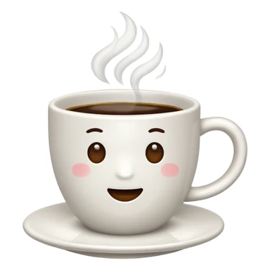 Cup of coffee white sticker