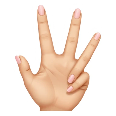 hand emoji with index and thumb showing a letter "L" while the middle finger, ring finger, and pinky finger is closed showing a "B" sticker